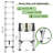 Telescoping Ladders 8.5 FT Aluminum Ladder, One-Button Retraction Collapsible Telescopic Ladder For Home,RV,Attic & Loft,(Silver)