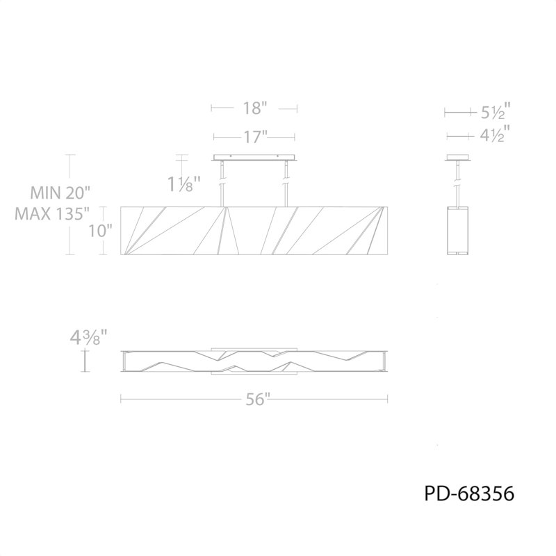 Intrasection 1 - Light LED Kitchen Island Pendant