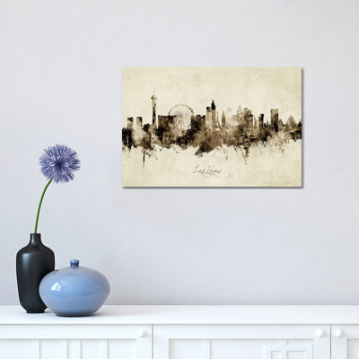 «Las Vegas Nevada Skyline» par Michael Tompsett - peinture sur toile tendue