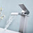 Waterfall Spout Bathroom Sink Single Handle Faucet with Pop-Up Drain (No Overflow)-115720975