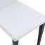 Table de salle à manger en MDF noir mat et blanc avec rangement et 8 chaises en cuir de polyuréthane, 8 places, design moderne à deux tons