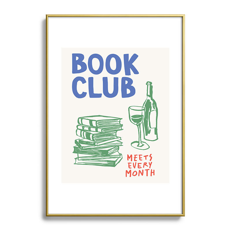 «April Lane Art Book Club», reproduction d'art encadrée, H 19 po x l 13 po, Doré