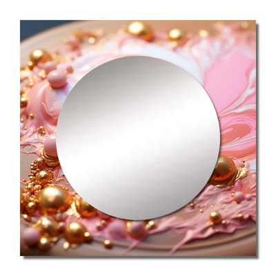 Hufeza - Abstract Shapes Square Mirror For Wall Art Decor