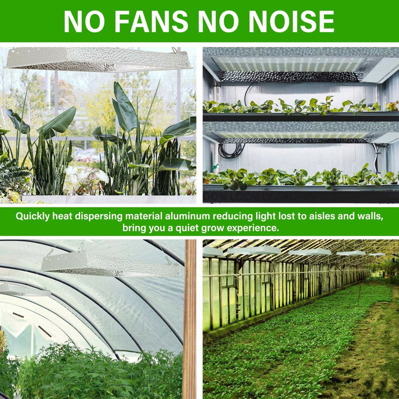 Lumière de croissance à DEL 600W pour les plantes hydroponiques d'intérieur à pleine puissance de l'iPower, lumière de croissance à DEL, couverture, argent