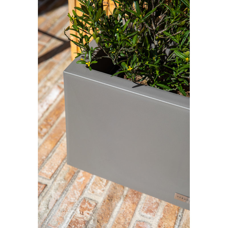 Gray 25" Recycled Plastic Long Box Planter