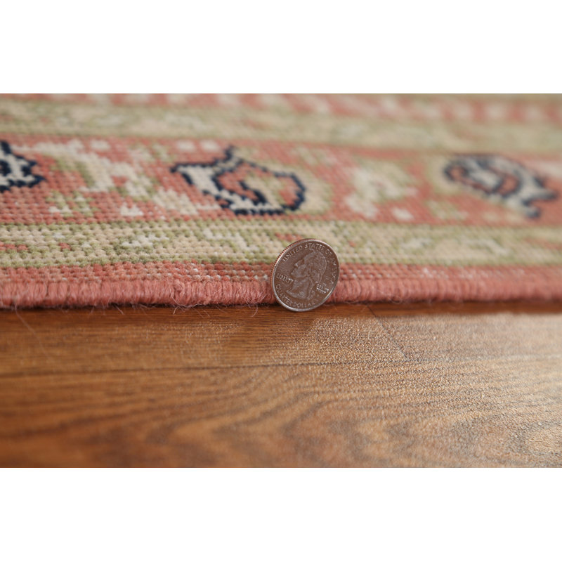 Tapis turc bleu marine à motif floral Ziegler 4 x 6
