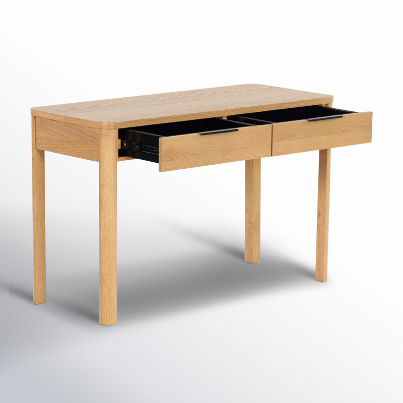 Gabrietta Solid + Manufactured Wood Writing Desk, Natural