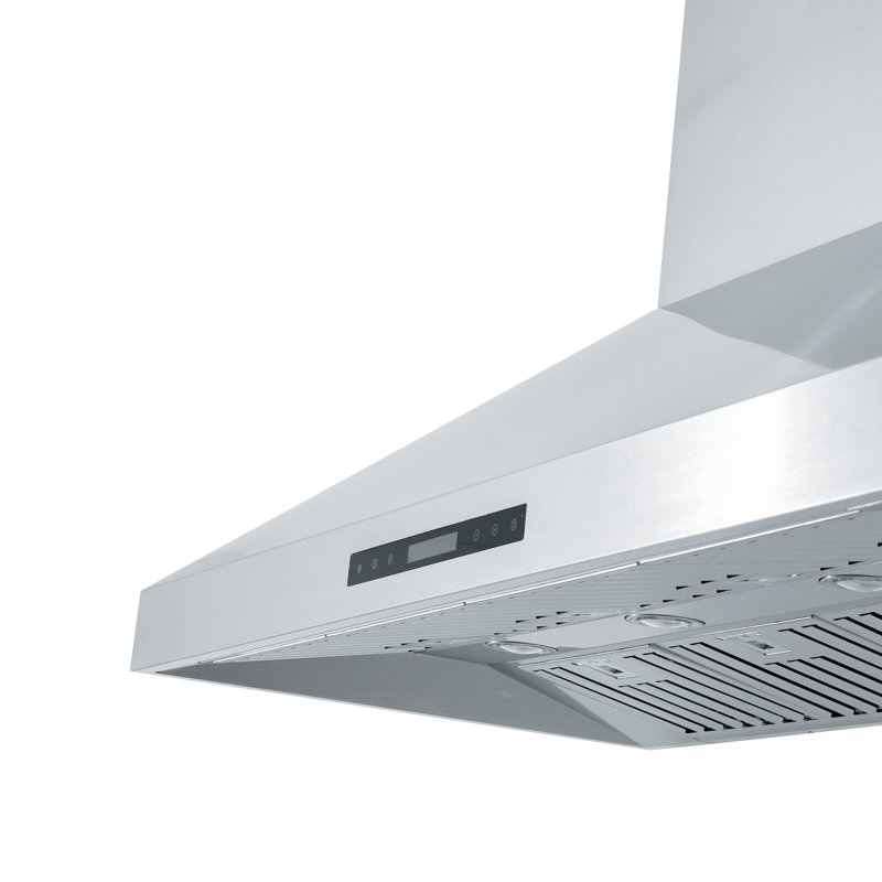  Hotte de cuisine murale PROLINE 54 pouces PROLINE, CFM 1800, acier inoxydable, moteur de soufflage ULTRA-SILENCIEUX, 4 vitesses, garantie de 3 ans