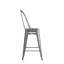 Tabouret de comptoir d'extérieur 26 po en métal - Siège de bar moderne résistant aux intempéries pour patio ou îlot de cuisine
