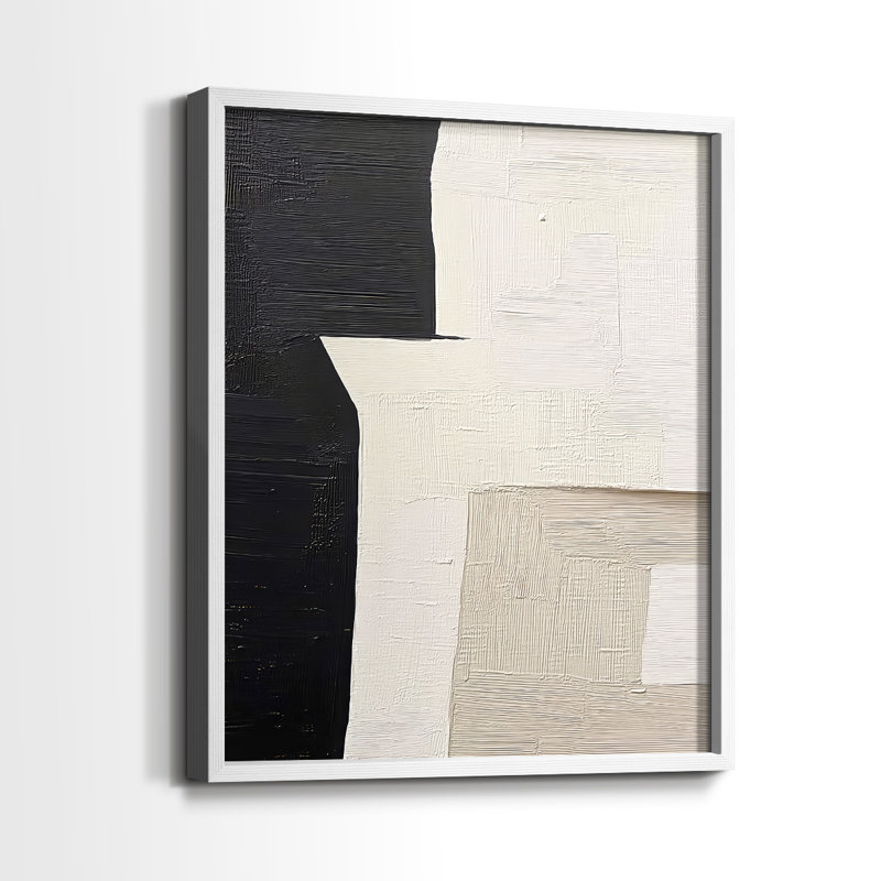 "ABSTRACT Series DCXLIX" par J Paul, Blanc / Blanc, H 29 po x l 23 po