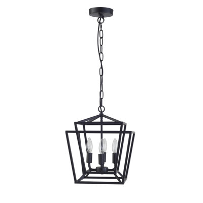Luminaire suspendu rectangulaire 4 lumières Monnier