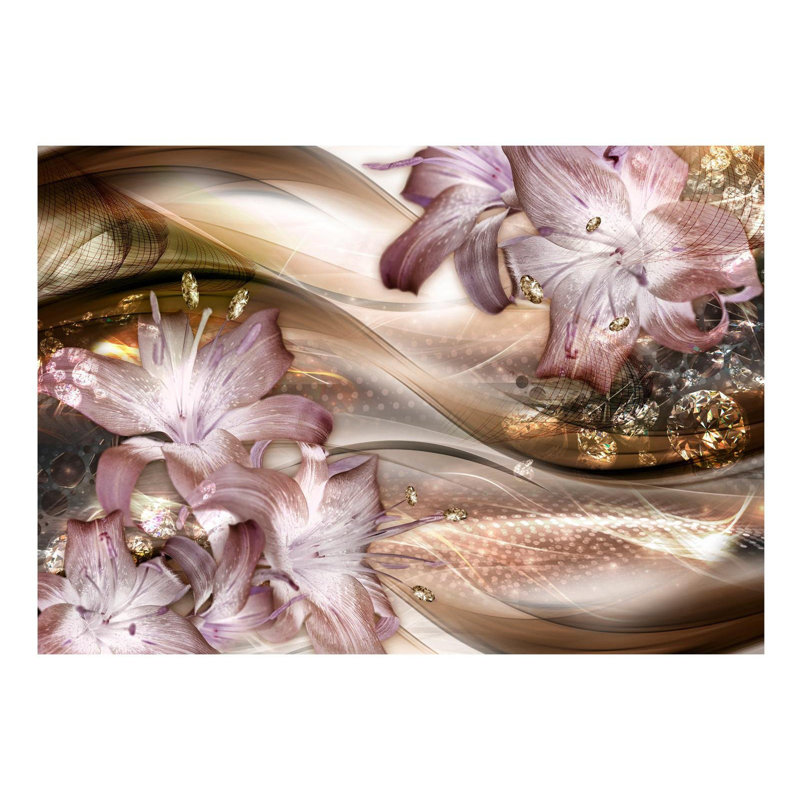 Floral Wall Mural, 3.42' L x 59" W