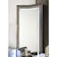 Meuble-lavabo de style avec tabouret, finition grise, moulure argentée à base de socle, tablette en verre, tête de lit et miroir à DEL, bois d'hévéa massif, décorations de meuble de chambre à coucher 1 pièce, plateau, bois d'ingénierie, utilisation