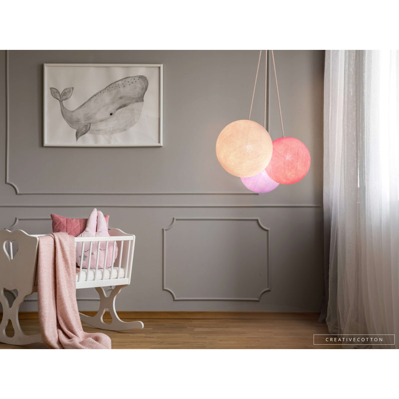 Creativecotton 3-Light Globe Pendant, Blumenwiese