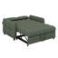 52.8" Loveseat Sofa, Pull Out Couch, Loveseat Sleeper With Adjustable Backrest, Three USB Ports, Two Lumbar Pillows