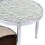 Table basse Abbe, finition verre et chrome
