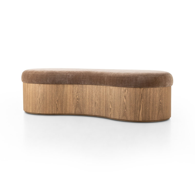 CELESTE Upholstered Bench, Brown