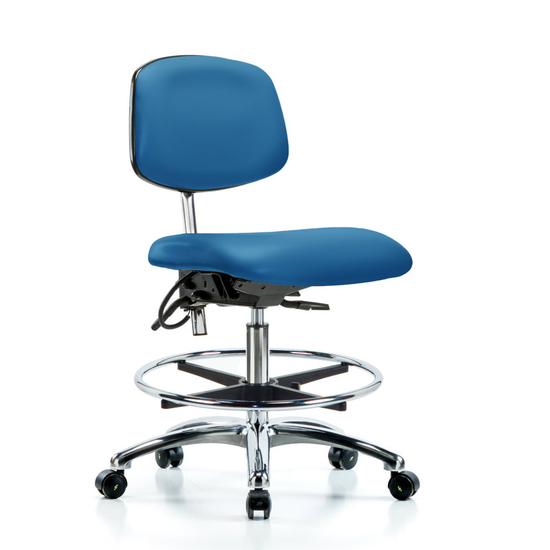 Fauteuil ergonomique Blue Ridge, Bleu, Roulettes, Inclus