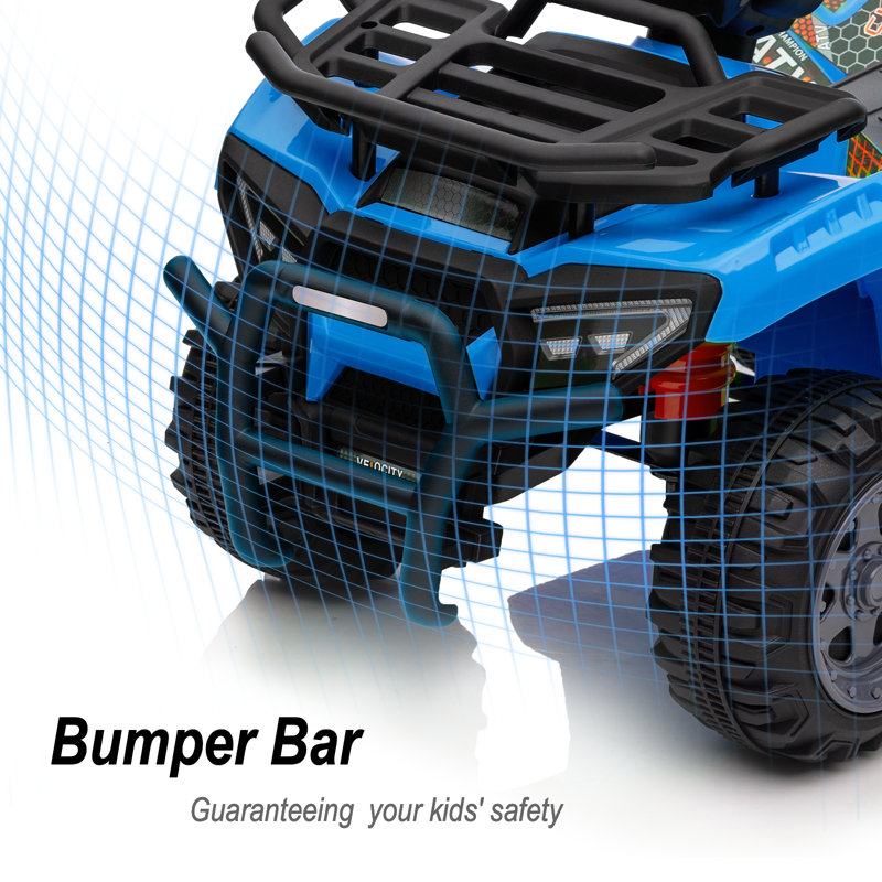 6V Ride on ATV, Ride on Toy 4 Wheeler for Bambins, Bleu