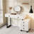 Adjustable-Length Vanity with Cloud LED Mirror