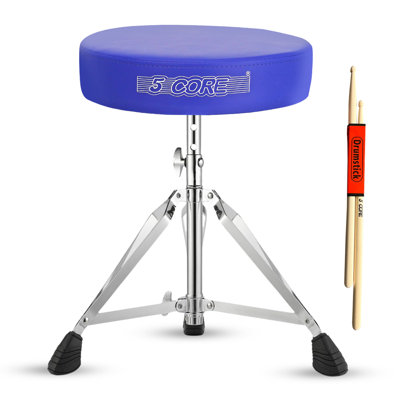 5 Core Drum Throne Padded Adjustable Guitar Stool Drummer Seat for Adults & Kids