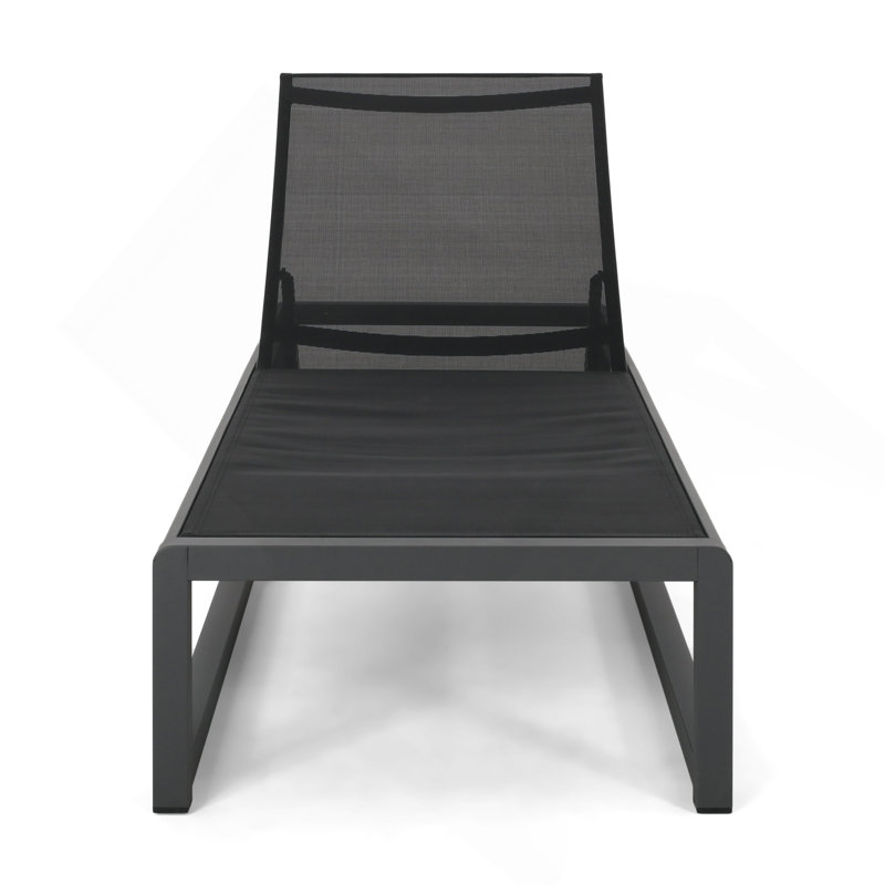 MODESTA CHAISE LOUNGE, Black/Gray