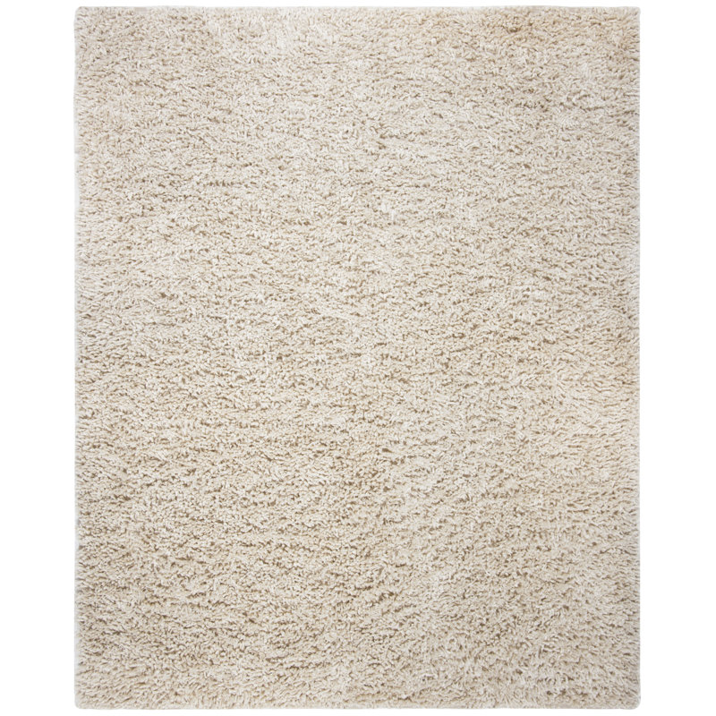 Tapis à poils longs tissé à la main Hucksley, Rectangle de 5 pi x 8 pi