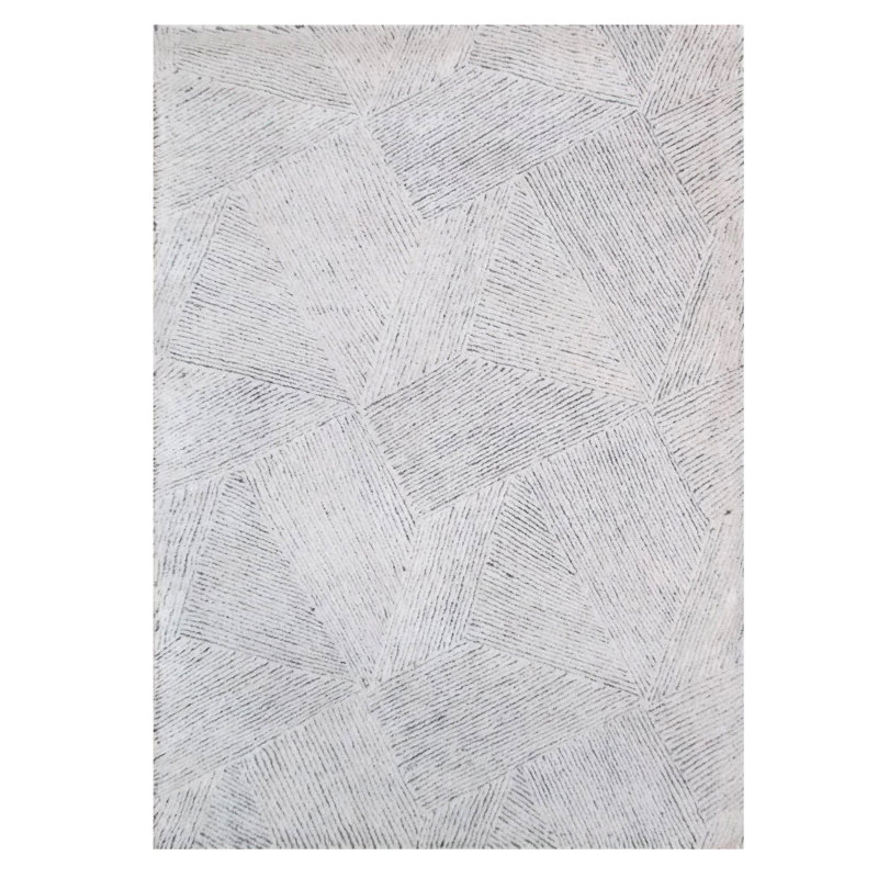 Ices Wool Geometric Indoor Rug, Rectangle 8' x 10'