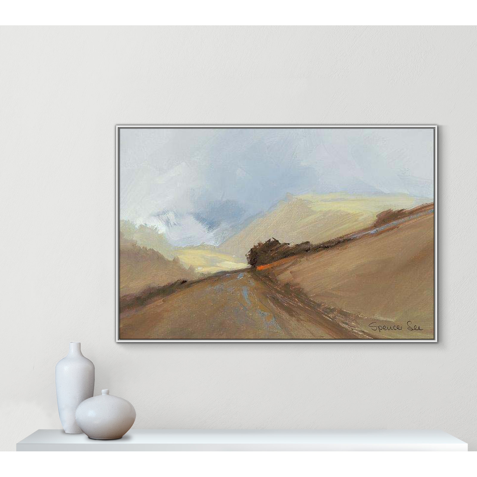 Heaven And Earth II by Spencer Lee, 41.5'' H x 61.5'' W x 2'' D, White Framed