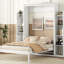 Lit escamotable double pleine grandeur avec tablettes-308099495-308099497