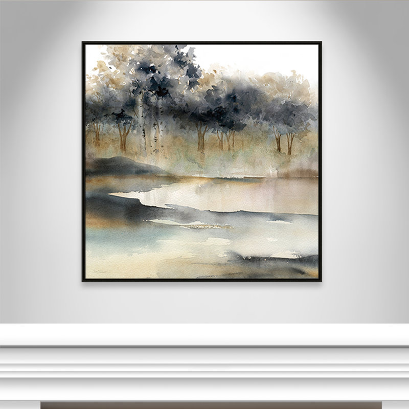 Collection Silent Waters Silent Waters I par Carol Robinson, Espresso, H 41,5 po x l 41,5 po x P 2 po