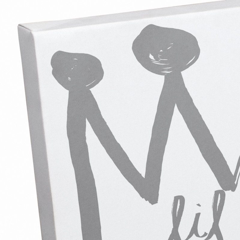 Art sur toile little princess Brewer, H 10 po x l 8 po x P 1,25 po, Gris