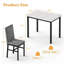 Ensemble de table de salle à manger 5 pièces en faux marbre avec 4 chaises-292338862