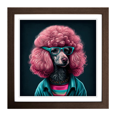 Poodle Retro No.2 - Framed Print