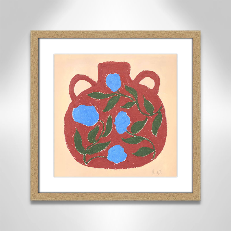 Vase n ° 04 par Camilla Bergqvist, H 17 po x l 17 po x P 1,25 po, Impression encadrée naturelle avec passe-partout