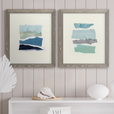 «Seaside Color Study I», ensemble de 2 reproductions d'art sur toile
