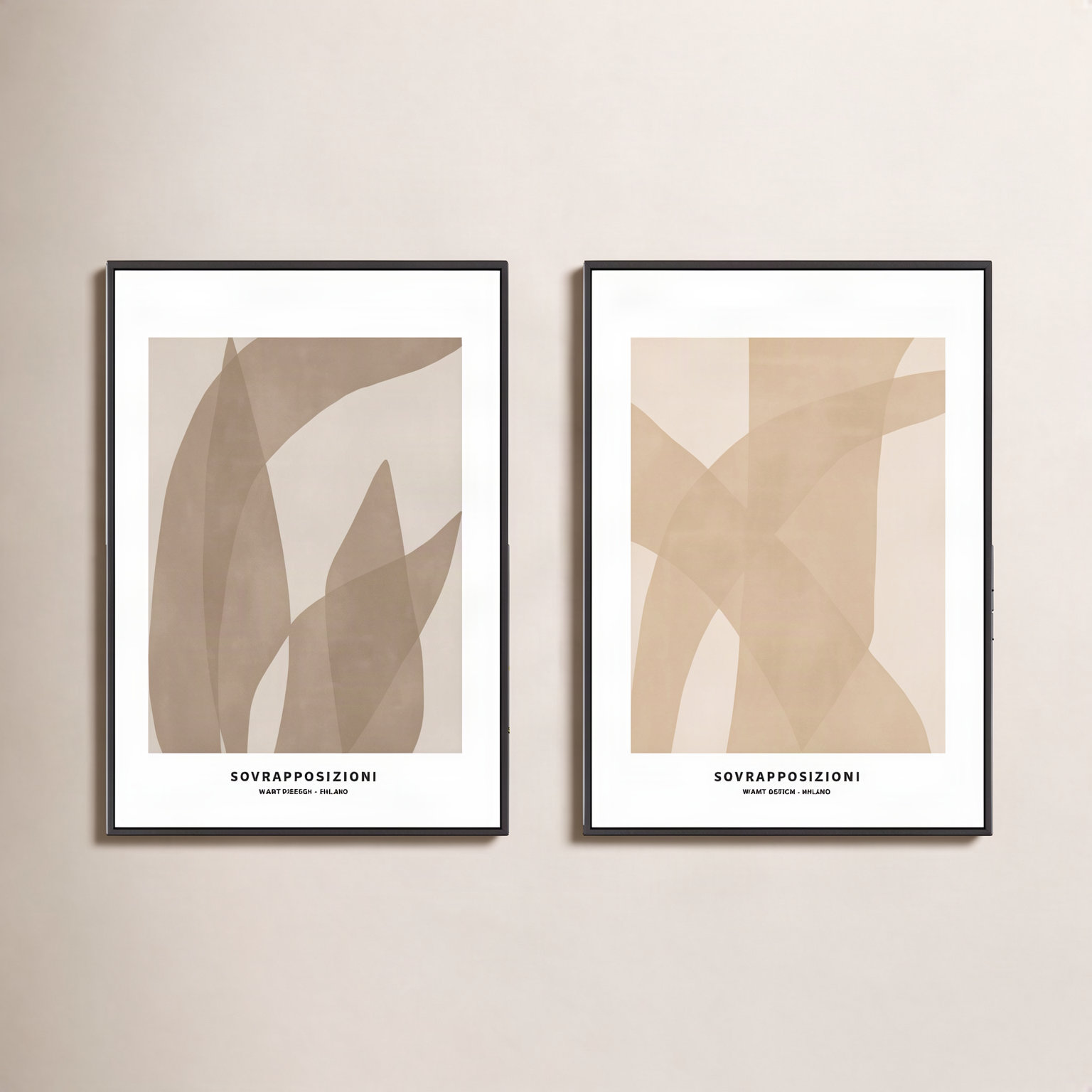 Zabini "Marine Flora 1 and 2" 2-Piece Print Set, 30" H x 21" W x 1.25" D, Black