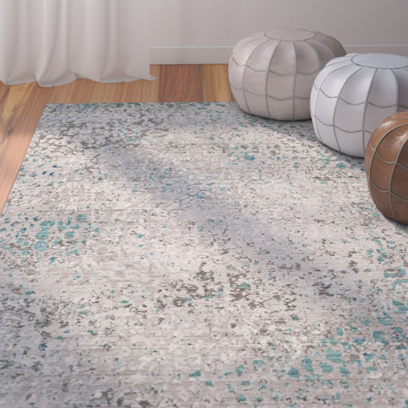 Aubryana Performance Abstract Rug, Rectangle 4' x 6'