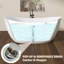 Baignoire de trempage autoportante contemporaine en acrylique de 69 pouces avec trop-plein et drain