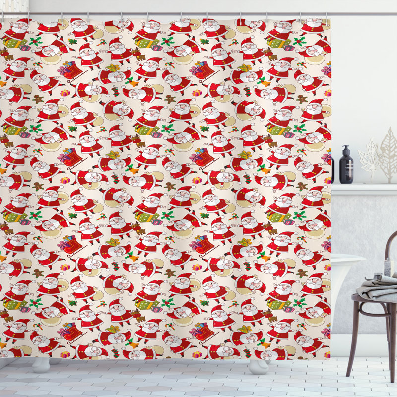 Shower Curtain with Hooks Included, 70" H x 69" W
