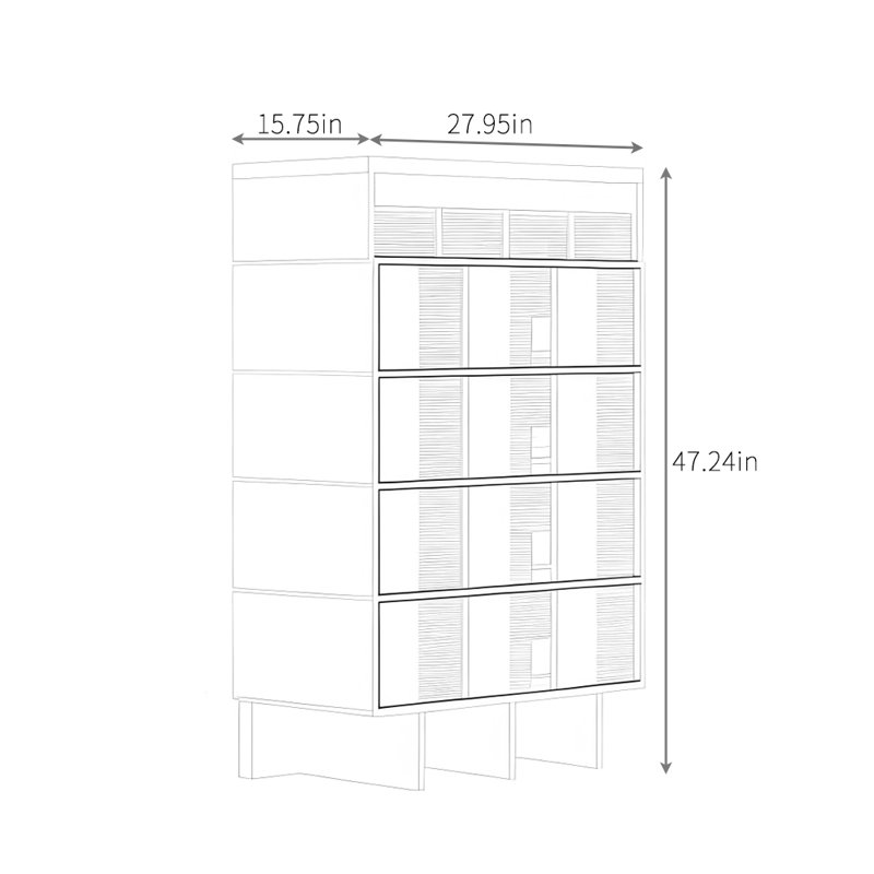 Buffet multi-tiroirs Home, Noir