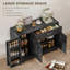 Buffet buffet, petit garde-manger avec porte-outils noir-253765041