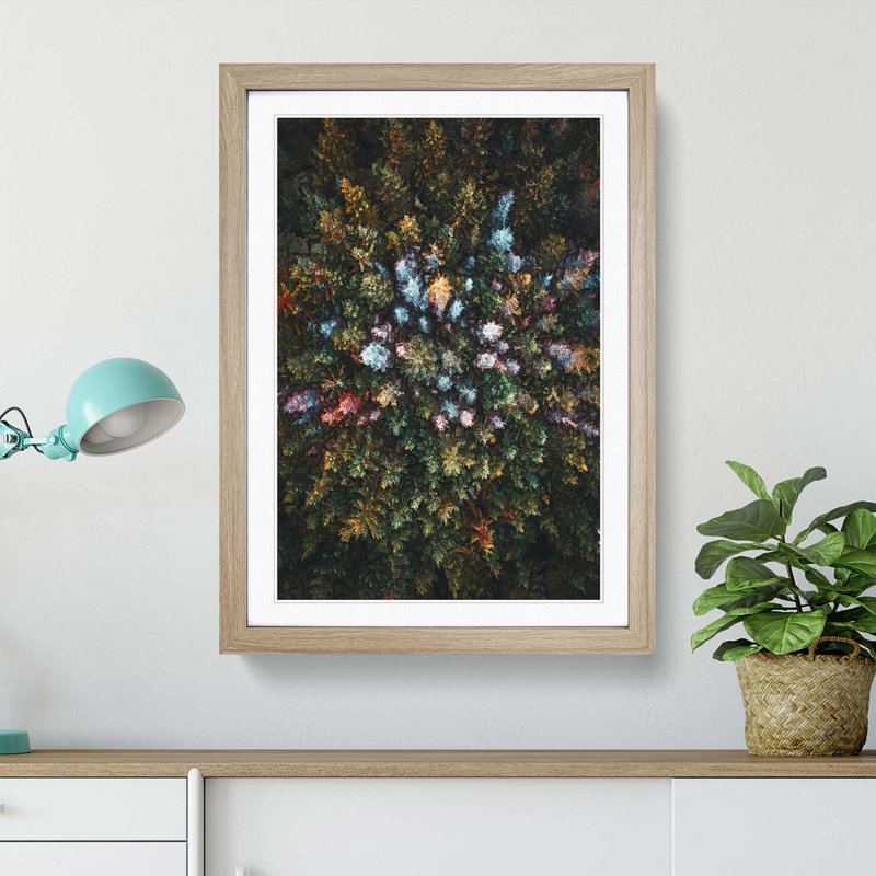 Forest Arrangement - Framed Print, Oak Framed, 65cm H x 48cm W x 2cm D