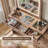69" W Large Vanity Desk with 30" Lighted Mirror & 9 Drawers, Farmhouse Corner Makeup Table with Glass Top-1269219946