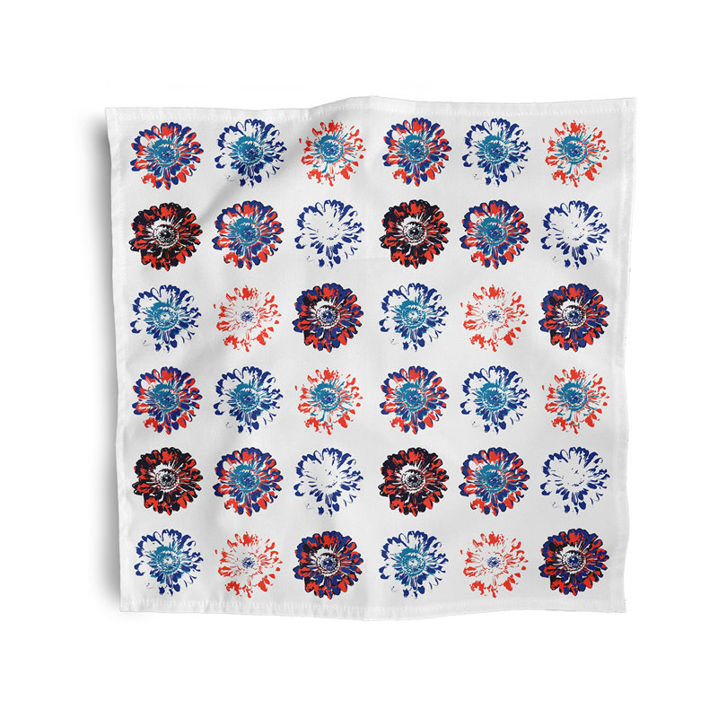 Chett Gypsy Floral Napkins, White/Blue