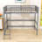 Twin Size Loft Bed with Ladder and Guardrails-58554422