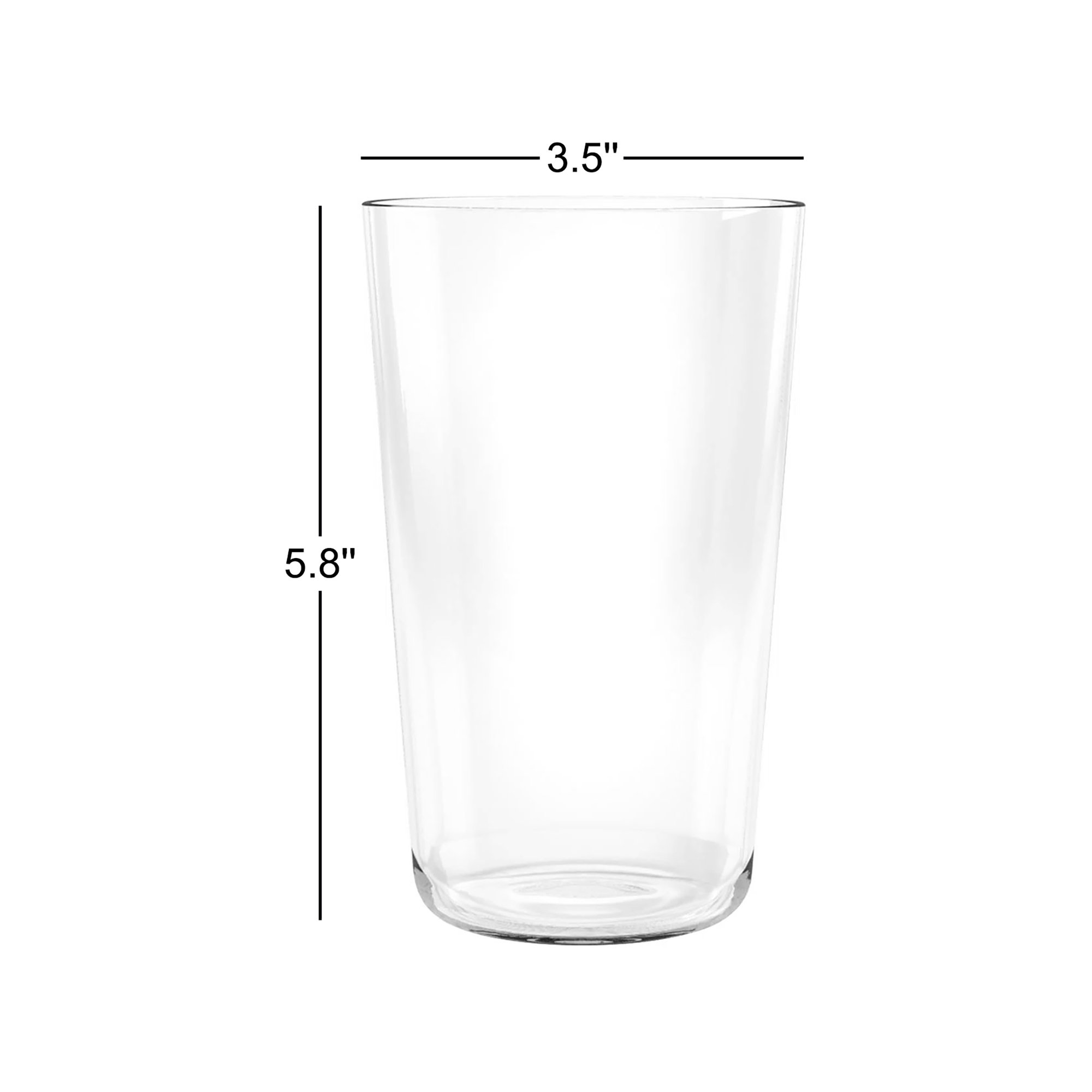 Gaige 21 oz. Plastic Drinking Glassware Set, Clear