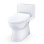 TOTO Redington WASHLET+ S7 One-Piece Elongated 1.28 GPF Universal Height Toilet with CEFIONTECT, Cotton White - MW6724726CEFG#01