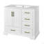 Meuble-lavabo traditionnel 36 po avec lavabo en céramique, armoire de salle de bain avec deux portes à fermeture douce et quatre tiroirs-1055632055