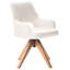 MORAVIA 40cm H Boucle Upholstered Armchair in Beige, Brown